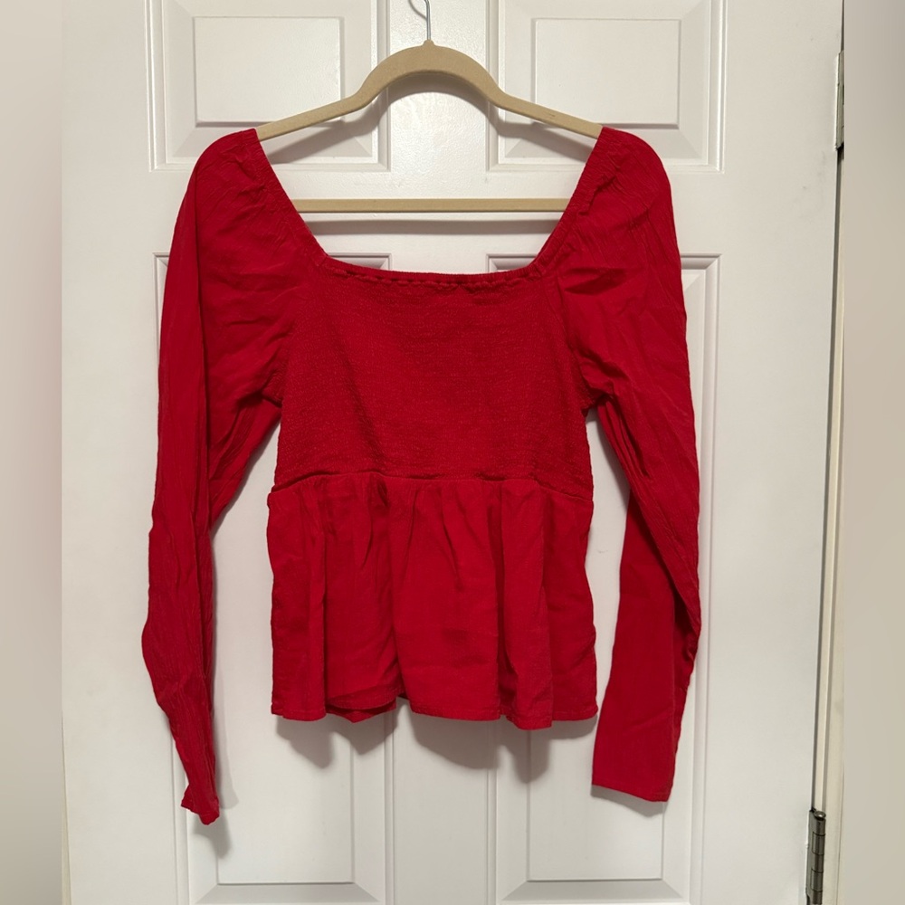 Old Navy Women's Scarlet Long Sleeve Blouse